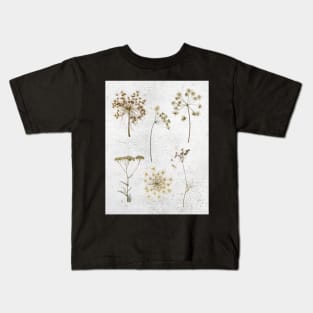 Queen Anns Lace dried flowers Kids T-Shirt